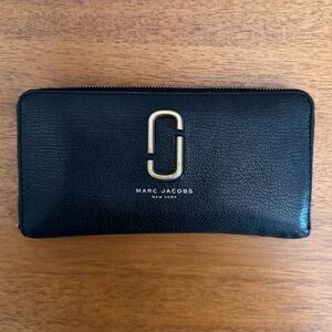 Marc Jacobs New York Continental Wallet, Black Leather